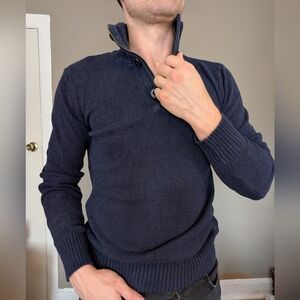 American Eagle Outfitters Men's Charcoal Crewneck Sweater